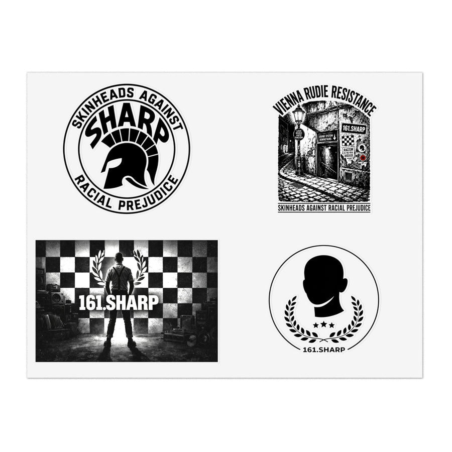 Anti-Racist Skinhead Sticker Sheet — SHARP 161 Designs
