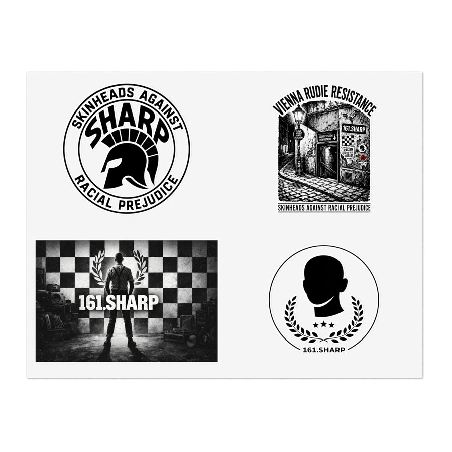 Anti-Racist Skinhead Sticker Sheet — SHARP 161 Designs