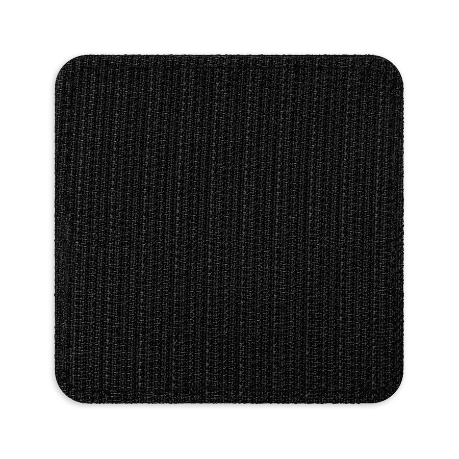 161 — Klett-Patch (quadratisch) – Schwarz – Rückseite – 161.sharp