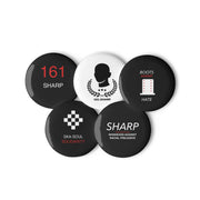 Tiny Statements Pin-Set – Rueckseite 2.25 Zoll – 161.sharp