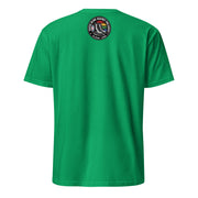Unisex-T-Shirt in Irischgrün – unbedruckte Rückansicht