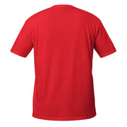 Rotes Unisex-T-Shirt – Rückansicht