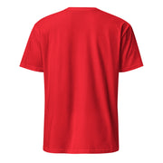 Unisex-T-Shirt in Rot – unbedruckte Rückansicht