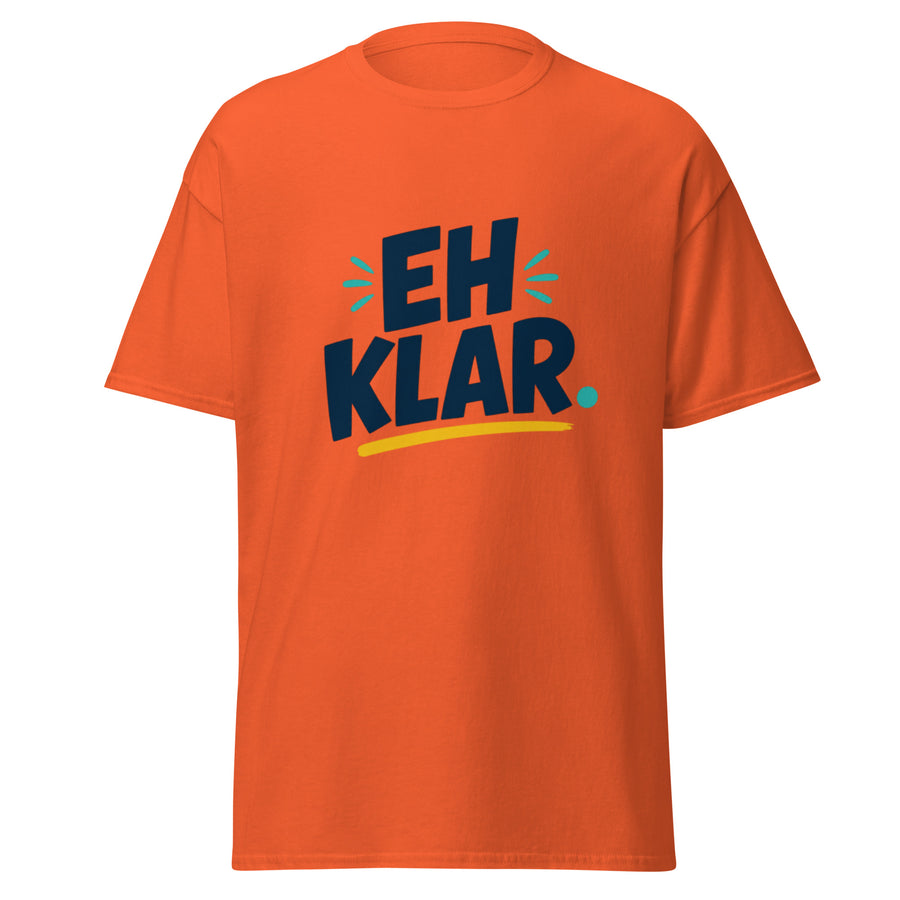 EH KLAR – T-Shirt | Fun Kollektion – Orange – Vorderseite – FiAMi Fun