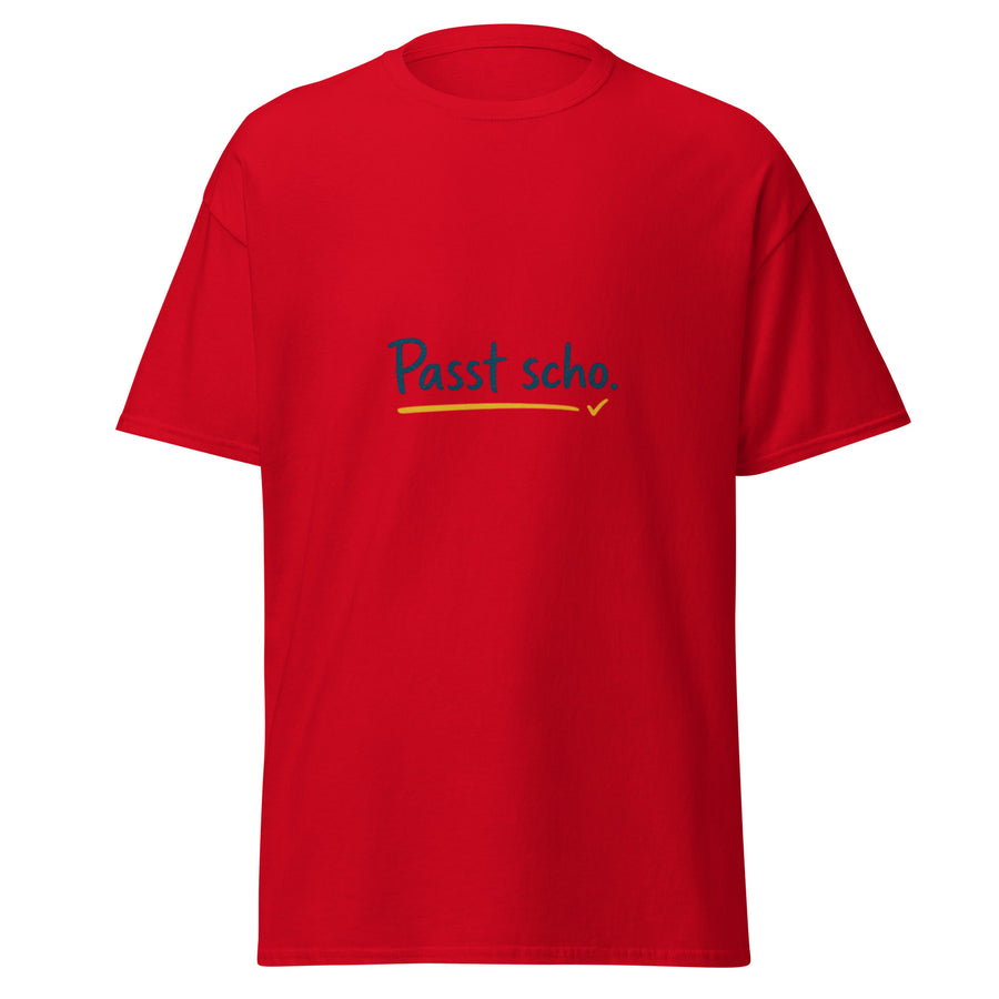 FiAMi Fun Klassisches Unisex T‑Shirt – Rot – Vorderseite – FiAMi Fun