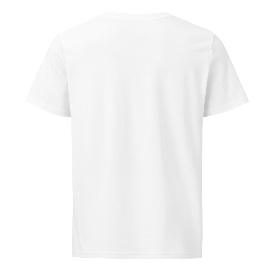 Weißes Unisex-Bio-T-Shirt aus Bio-Baumwolle – Rückansicht