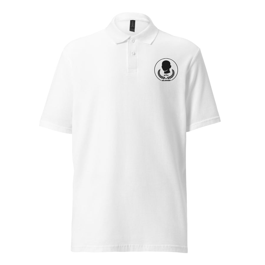 161.SHARP Polo — Embroidered Piqué – Weiß – Vorderseite – 161.sharp