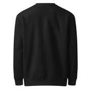Schwarzes Unisex-Sweatshirt mit Rundhalsausschnitt – Rückansicht