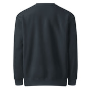 Navyblaues Unisex-Sweatshirt mit Rundhalsausschnitt – Rückansicht