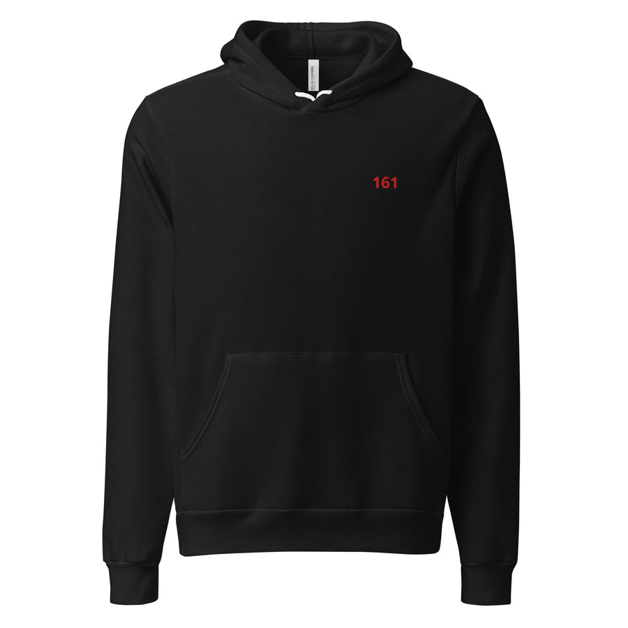 161.SHARP Heritage Hoodie – Vorderansicht schwarz – 161.sharp