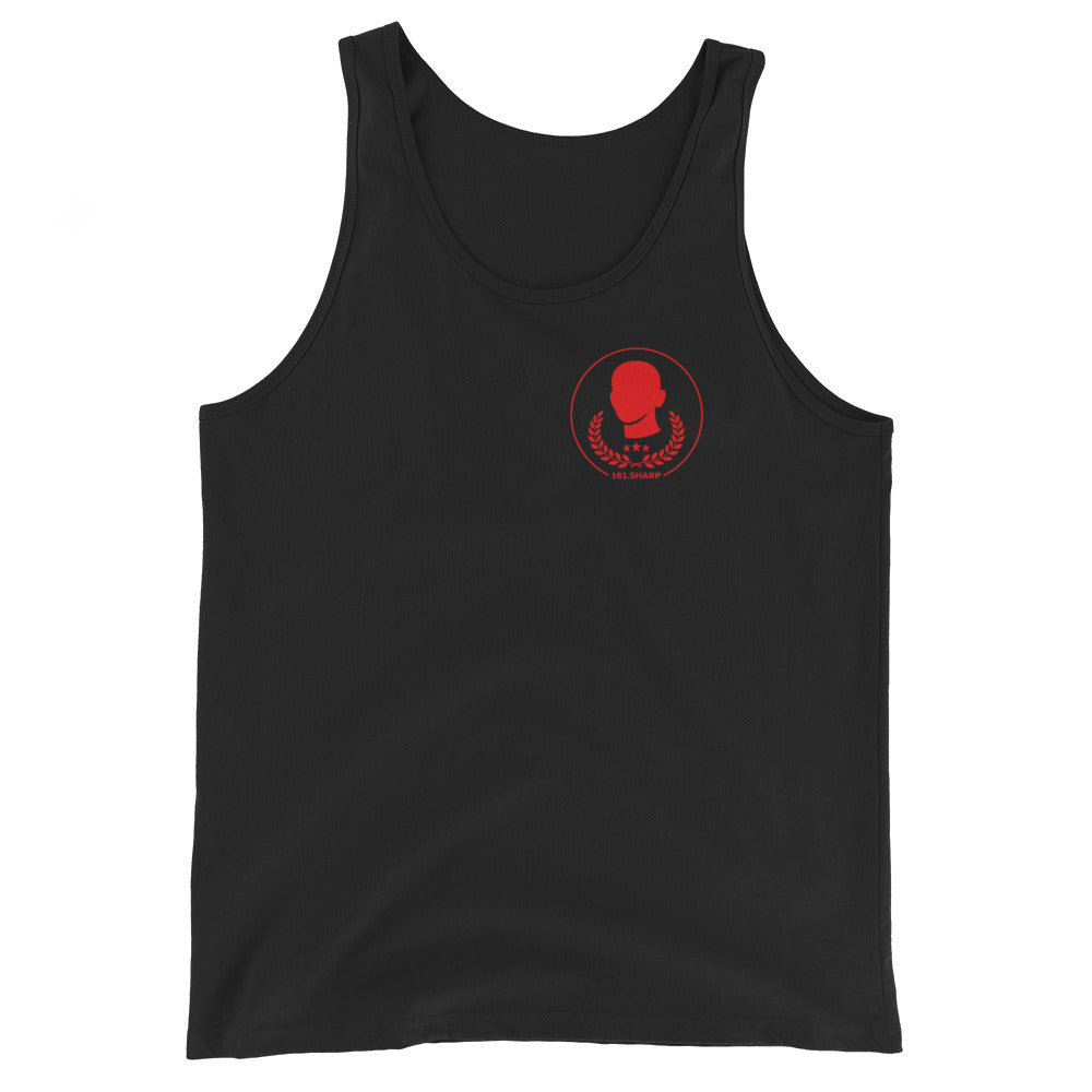 161.SHARP Tanktop in Schwarz mit rotem SHARP-Emblem auf der Brust