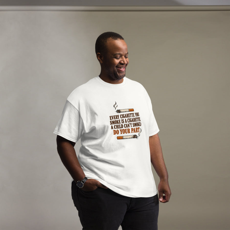 Every Cigarette You Smoke T-Shirt – Weiß – getragen – FiAMi Fun